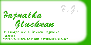 hajnalka gluckman business card